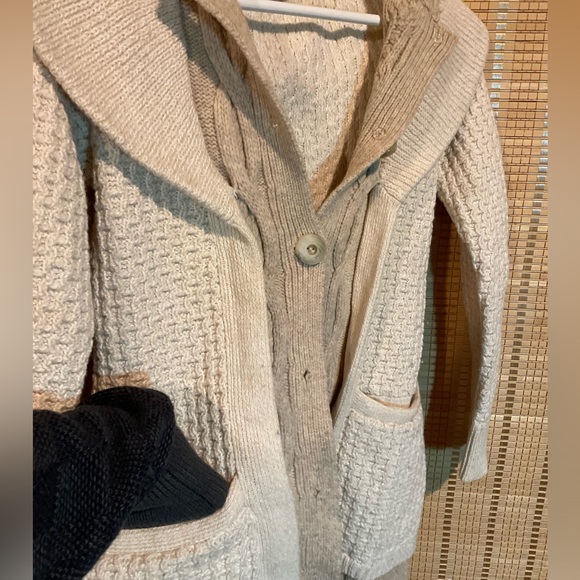 Anthropologie Sleeping On Snow Knit Sweatercoat - Picture 6 of 7